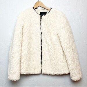 Marc New York White Oversized Fur Jacket M